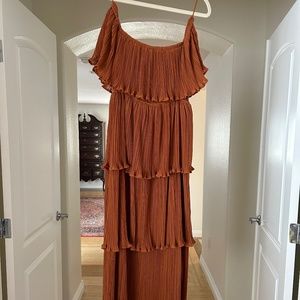 Tiered Ankle Length Formal Dress